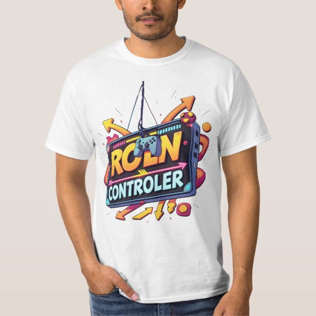 Retro Gamer Controller - fet spel för spelare T Shirt (Framsida)