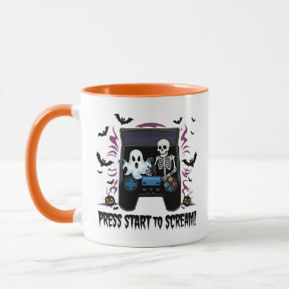 Rétro Gamer Halloween - Squelette Borne d'arcade Mugg