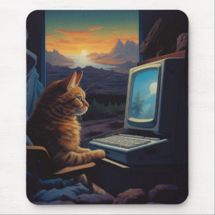 Retro Gamer-katt   8-bitars Pixel Art-spel Musmatta