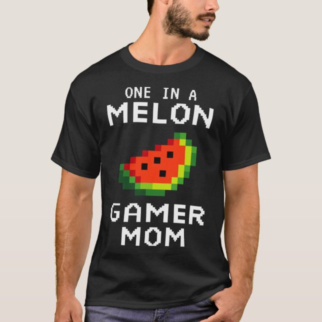 Retro Gamer Mamma Gift - Funny Watermelon One i A T Shirt (Framsida)