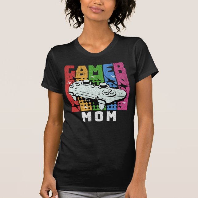 Retro Gamer Mamma T Shirt (Framsida)