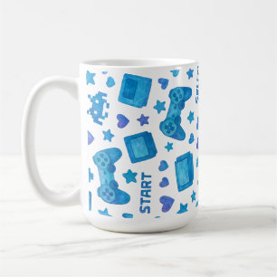 Retro Gamer Mugg - Blue Video Game Controller