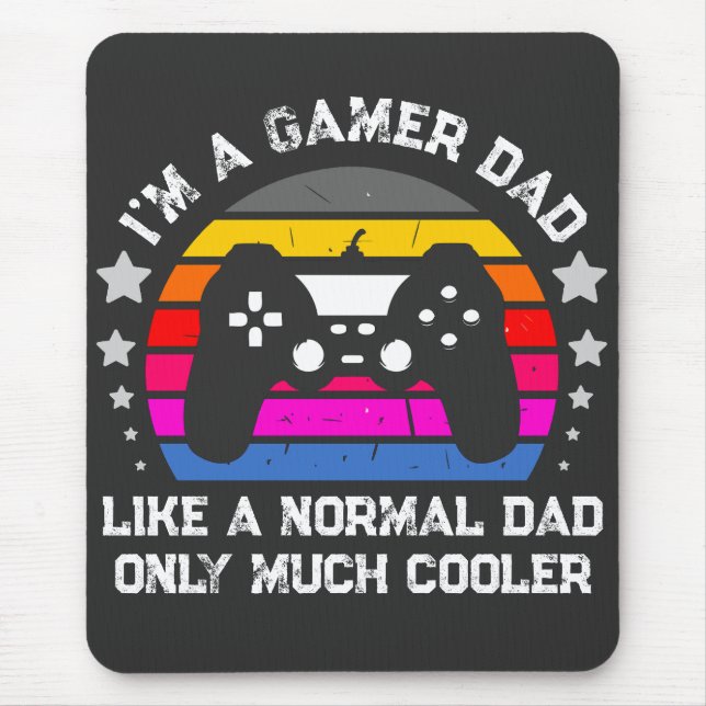 Retro Gamer Pappa Cooler Än Normal Pappa Musmatta (Framsidan)