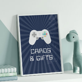 Retro Gamer Party-kort och presentationstecken för Poster