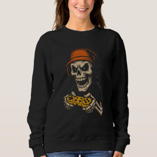 Retro Gamer Skeleton Arcade Headset Halloween T Shirt