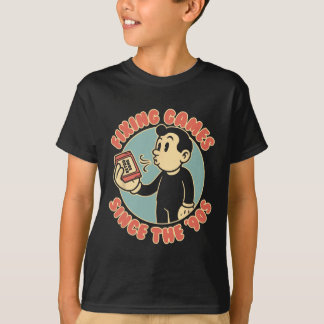Retro Gamer Vintage 90-Tal Stil TV-Spel Entusiast T Shirt