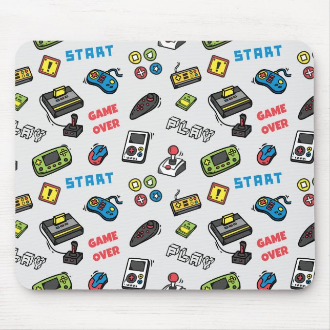 Retro Gamervintage tröstar Geeky Musmatta (Framsidan)