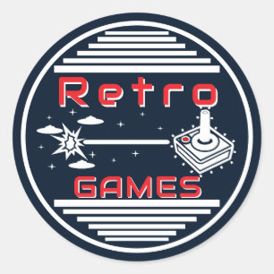 Retro Games NVB Runt Klistermärke