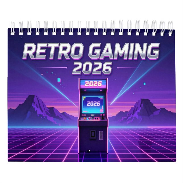 Retro Gaming 2026 Calendar Kalender (Omslag)