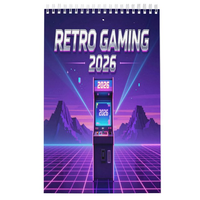 Retro Gaming 2026 Calendar Kalender (Omslag)