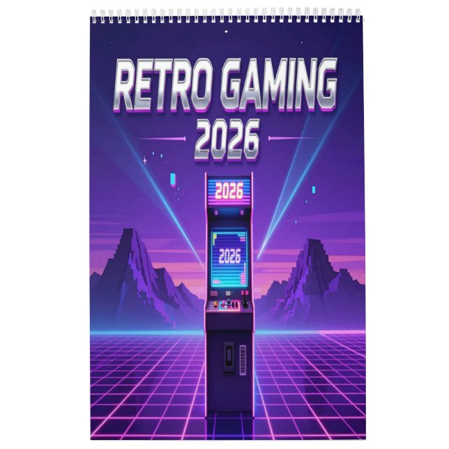 Retro Gaming 2026 Calendar Kalender (Omslag)