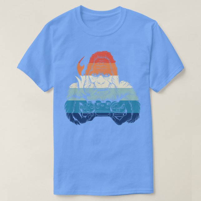 Retro Gaming Gorilla T Shirt (Design framsida)