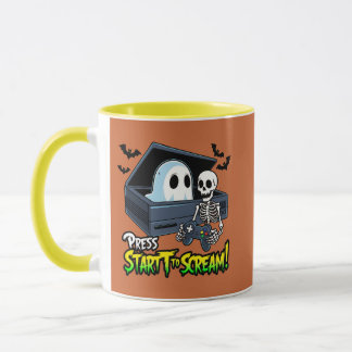 Rétro Gaming Halloween - Humour Squelette Console Mugg