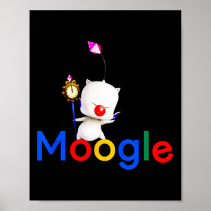 Retro Gaming Kawaii Videospel Moogle Kupo Spelare Poster