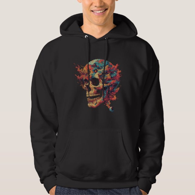 Retro Gaming Skull Hoodie (Framsida)