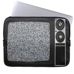 Retro Gamla TV-program med statiskt Skärm Fodral-h Laptop Sleeve