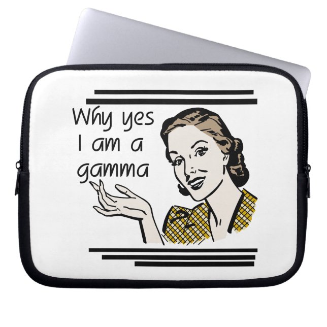 Retro Gamma Gifts Laptop Sleeve (Framsidan)