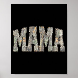 Retro gammal kamouflage Mamma Kamouflage Mamma Mor Poster