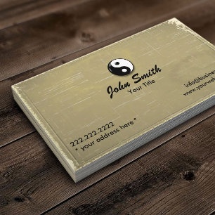 Retro gammal papper Yin Yang visitkort