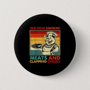 Retro gammal rad Räker kött och klappar kinder Fu Knapp