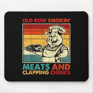 Retro gammal rad röker kött och klappar kinder Fu Musmatta