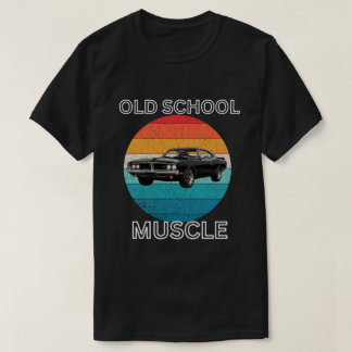 Retro gammal skolmuskelbil T-shirt