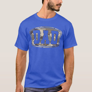 Retro gammaldags kamouflage Pappa ficka kamouflage T Shirt