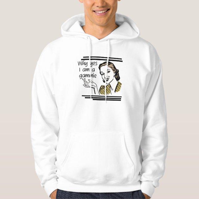 Retro Gammie T-tröja och gåvor Sweatshirt Med Luva (Framsida)