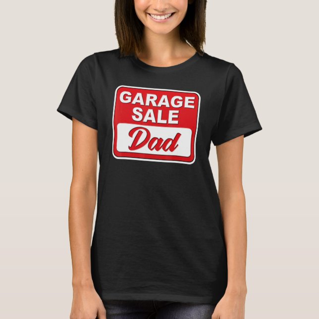 Retro Garage Sale Pappa Thriiting T Shirt (Framsida)