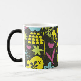 Retro Garden Birds Mug Magisk Mugg