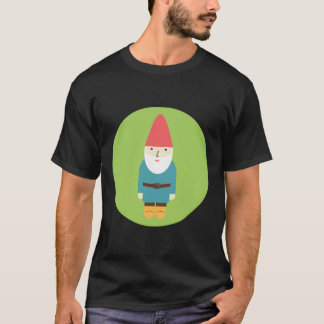 Retro Garden Gnome-utskrift T Shirt