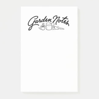 Retro Garden Typography Post-it Block