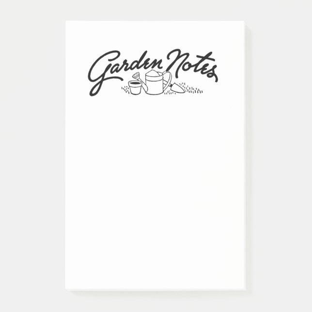 Retro Garden Typography Post-it Block (Framsida)