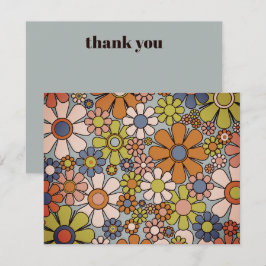 Retro Garden Vintage 60s 70s Aesthetic Flowers Tack Kort