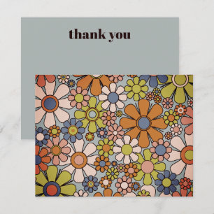 Retro Garden Vintage 60s 70s Aesthetic Flowers Tack Kort