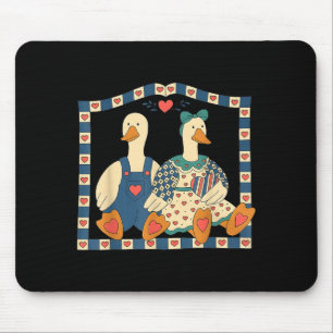 Retro Gåspar Valentine Dag Roligt Söt Anka L Musmatta