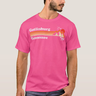 Retro Gatlinburg Tennessee Mountains Hiking Campin T Shirt