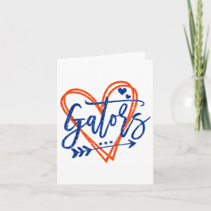 Retro Gators Heart Namn Kläder Design För Män Kvin Kort