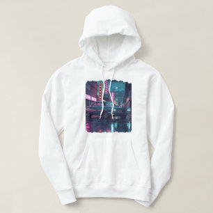 Retro gatumiljökonst 1940-tal Klassisk bil Hoodie