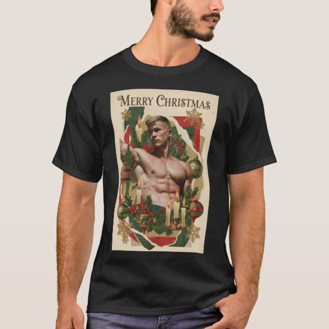 Retro Gay Pride julkort present T Shirt (Framsida)