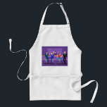 Retro Gay Pub Apron Förkläde<br><div class="desc">Den här Retro Gay Pub Apron-konstruktionen är lila, kitschy, och fullkomligt fantastisk! Sitta i mitten av århundradet har moderna barstooler, dricker sin roligt, rosa drycker, dessa dapperherrar har en gay-tid. Den rosa bartenen har redan vunnit nästa runda. Ljushetterna från atomvätska i flaskor går längs väggen och ljusfixturen i vintage 1960...</div>