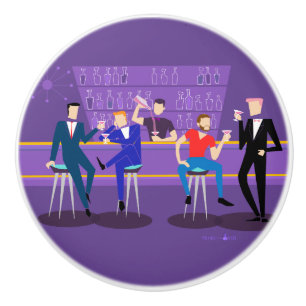 Retro Gay Pub Ceramic pull Knopp