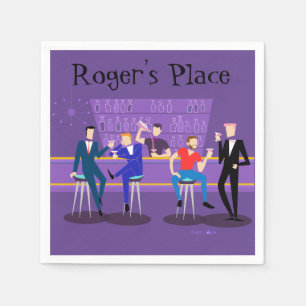 Retro Gay Pub Cocktail Napins Pappersservett