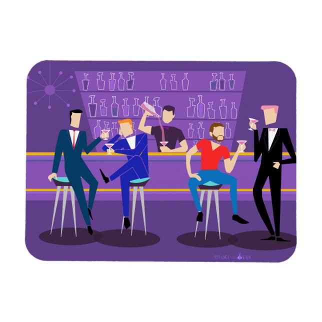 Retro Gay Pub Flexible Magnet (Horisontell)