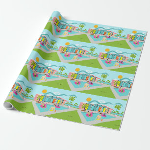 Retro Gay Rosa Flamingo Bassäng Party Presentpapper