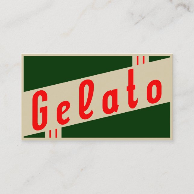 retro gelato visitkort (Framsida)