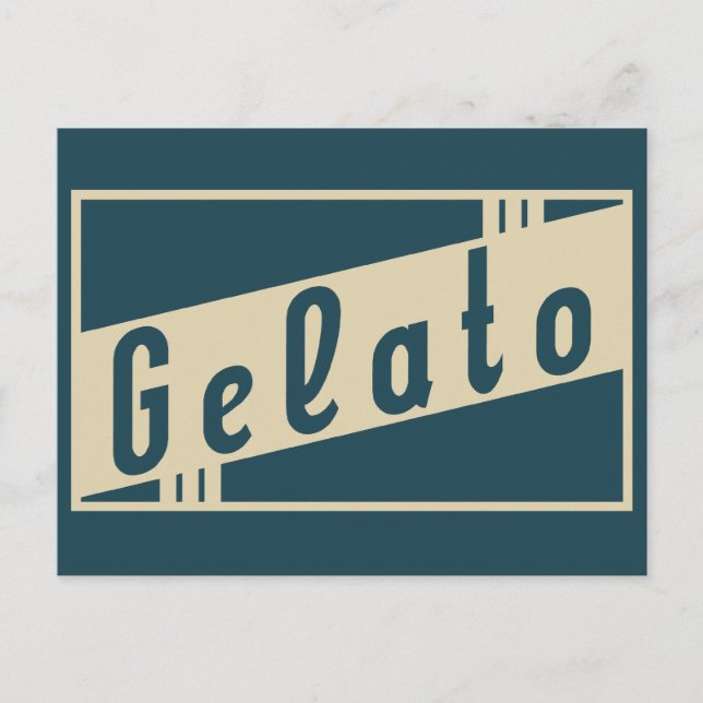 retro gelato vykort (Framsida)