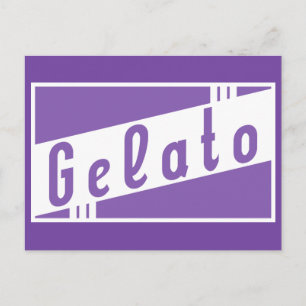 retro gelato vykort