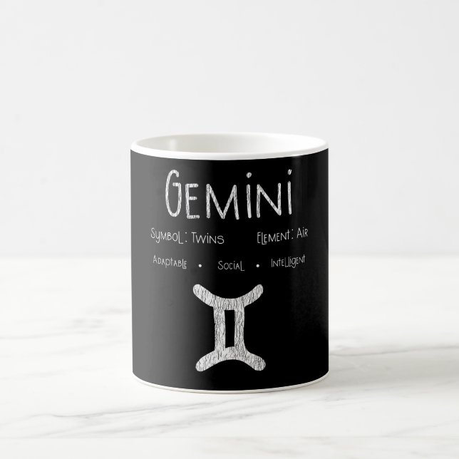 Retro Gemini Stjärntecken Present för Astrologi-en Kaffemugg (Center)