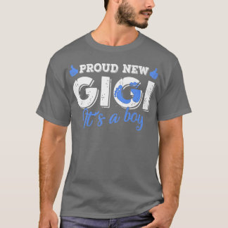 Retro Gender Reveal Proud New Gigi Det är en pojke T Shirt